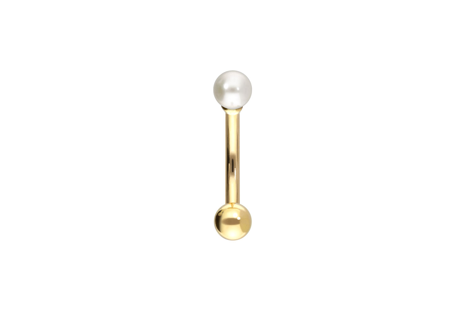 14/18 carat gold banana GENUINE FRESH WATER PEARL