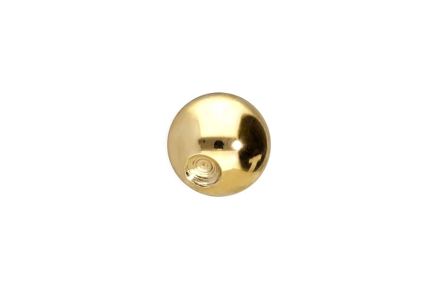 14/18 carat gold clip-in ball