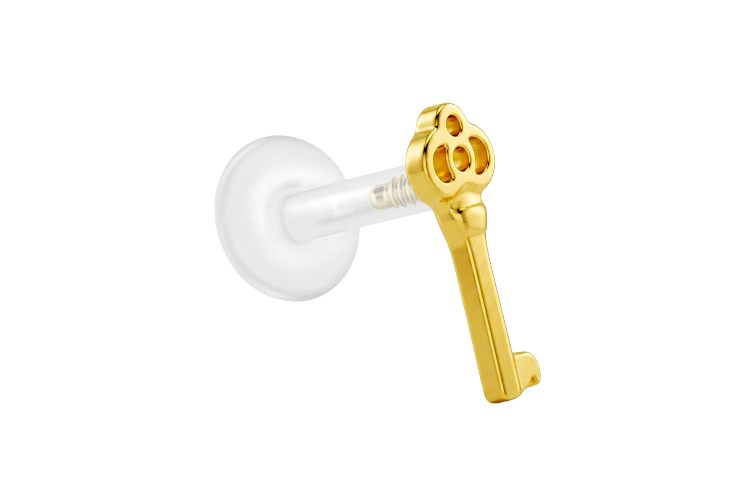 PTFE Labret mit Innengewinde + Titan-Aufsatz SCHLÜSSEL