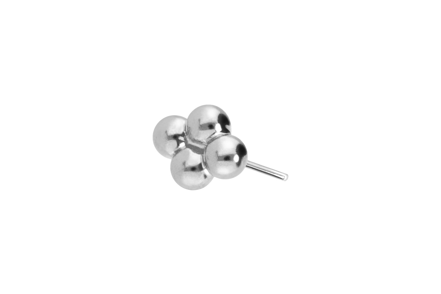 14 Karat Gold Aufsatz mit Titan Push Pin 4 KUGELN