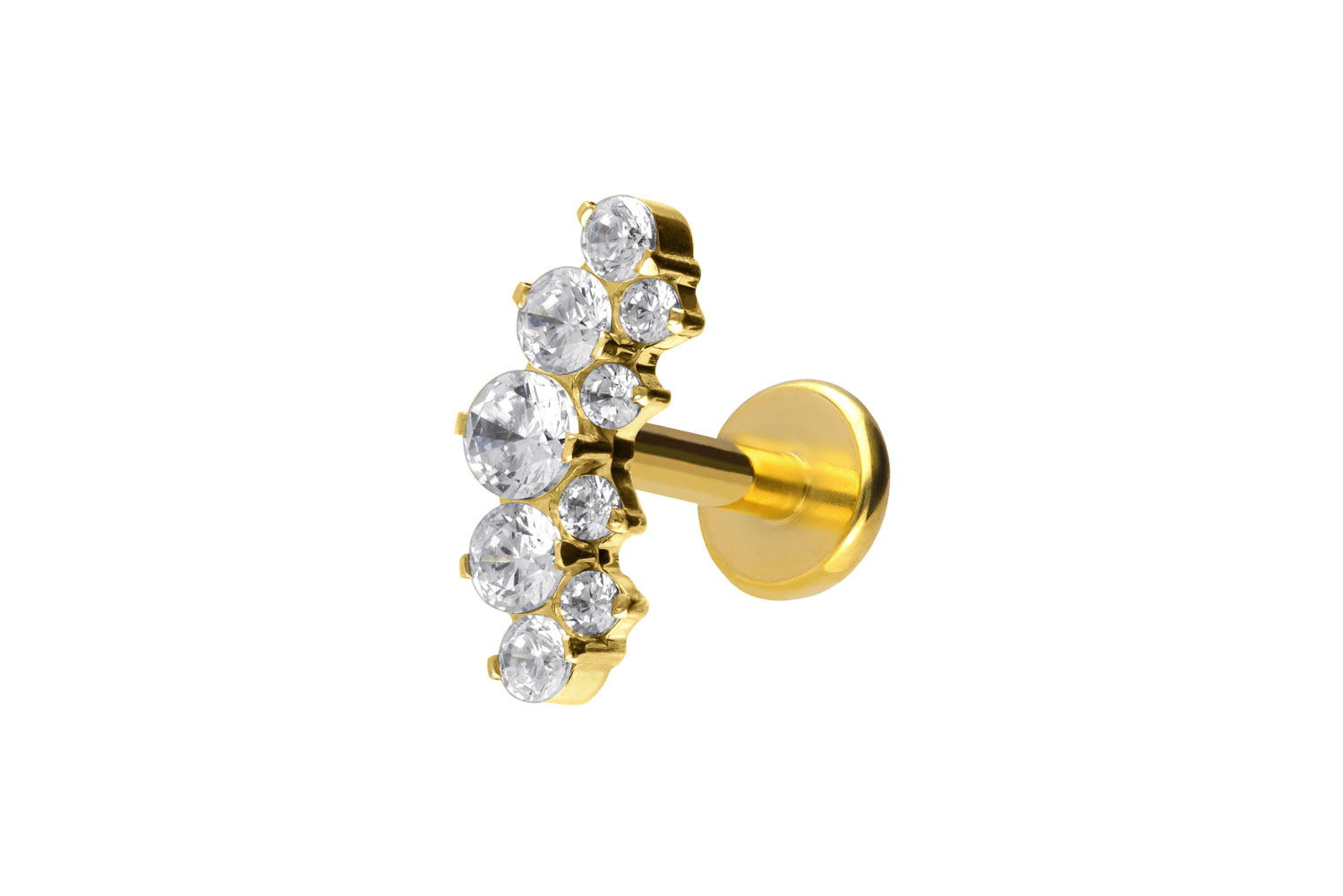 Titan Labret mit Push Fit KRISTALLBOGEN