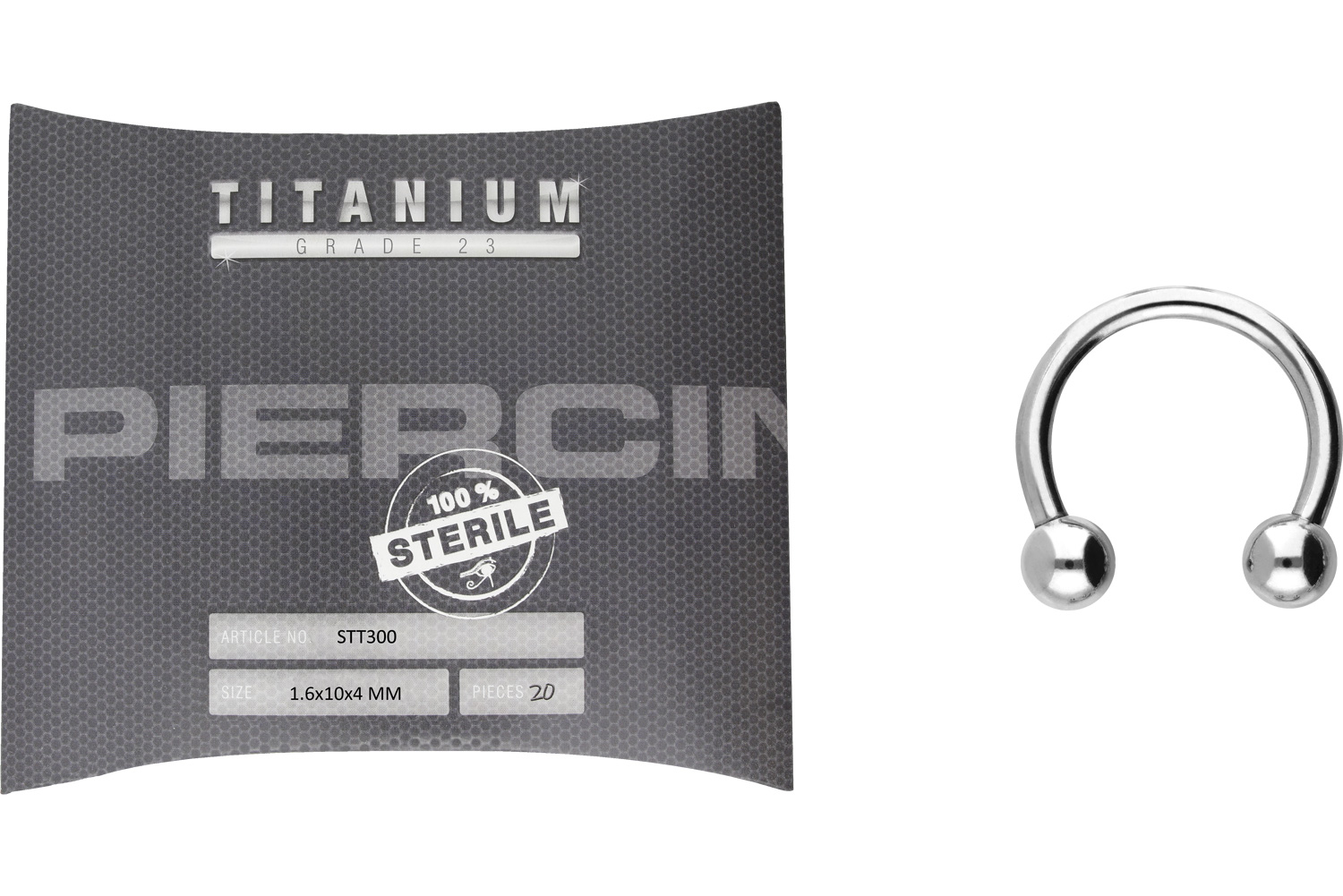 Sterile titanium circular barbell