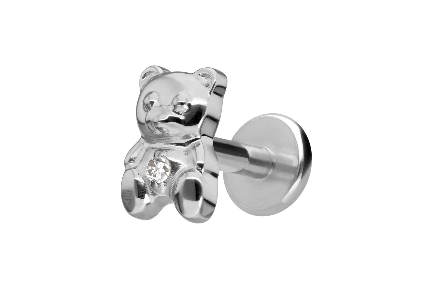 Titan Labret mit Innengewinde TEDDYBÄR
