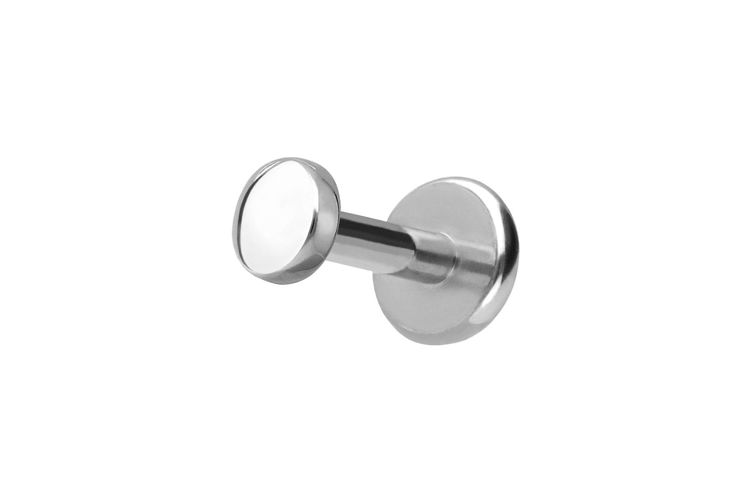 Titan Labret mit Innengewinde + 925er Silber Aufsatz DISC