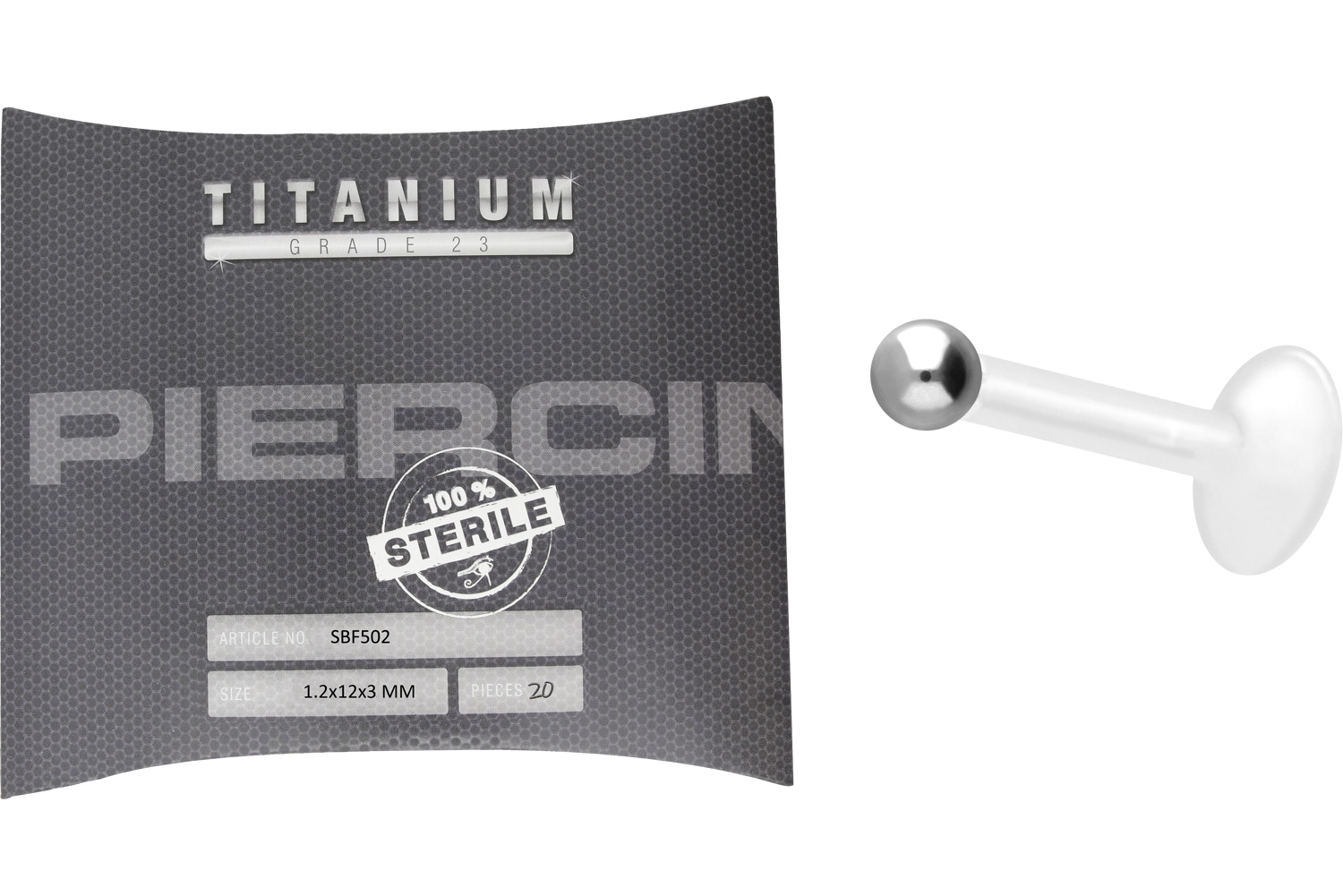 Sterilisiertes PMFK Labret + TITAN-KUGEL