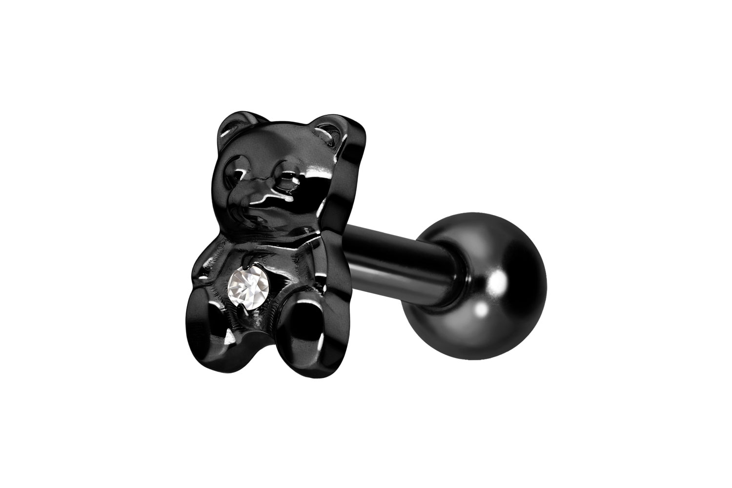 Titan Ohrpiercing mit Innengewinde TEDDYBÄR