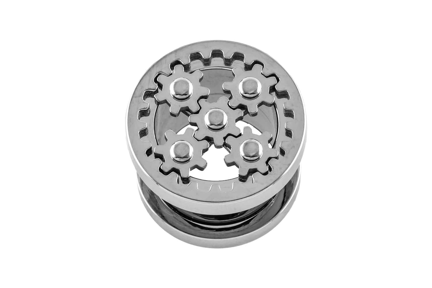 Chirurgenstahl Tunnel BEWEGLICHE ZAHNRÄDER ++SALE++