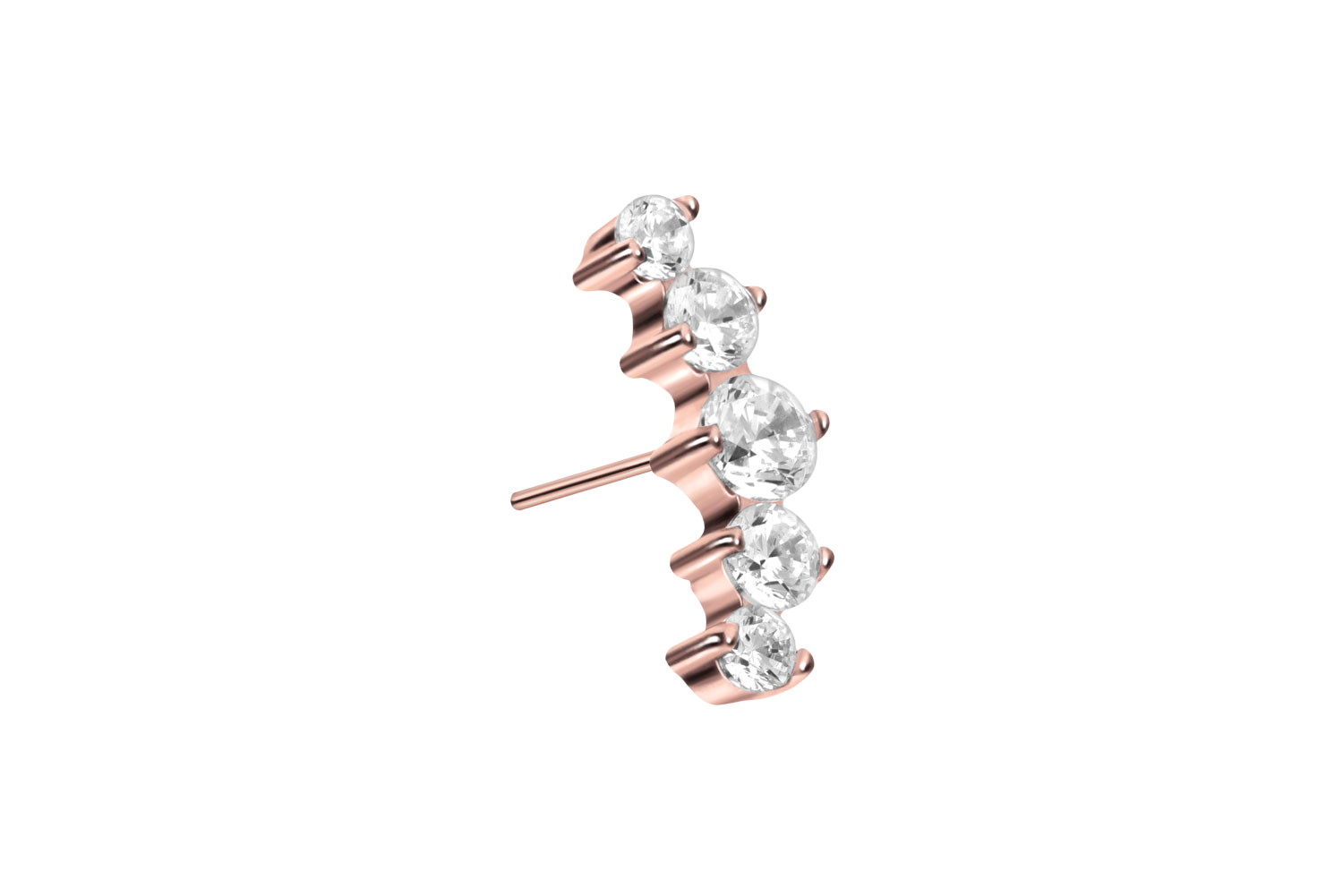 Titan Aufsatz mit Push Pin 5 EINGEFASSTE KRISTALLE