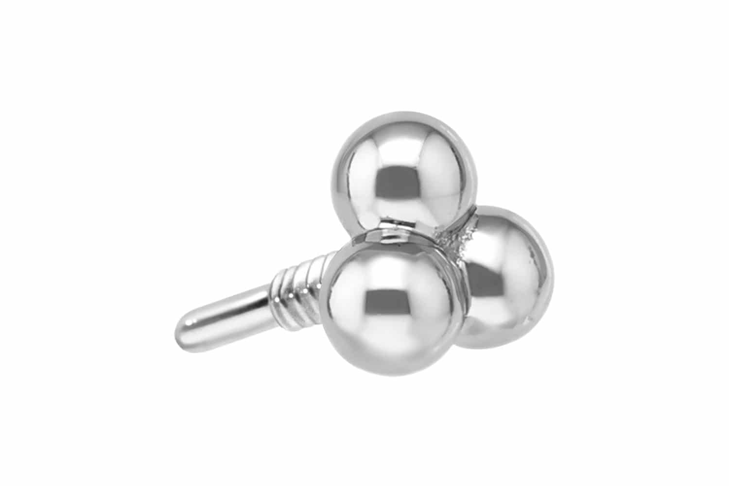 925er Silber Schraubaufsatz mit Außengewinde 3 KUGELN