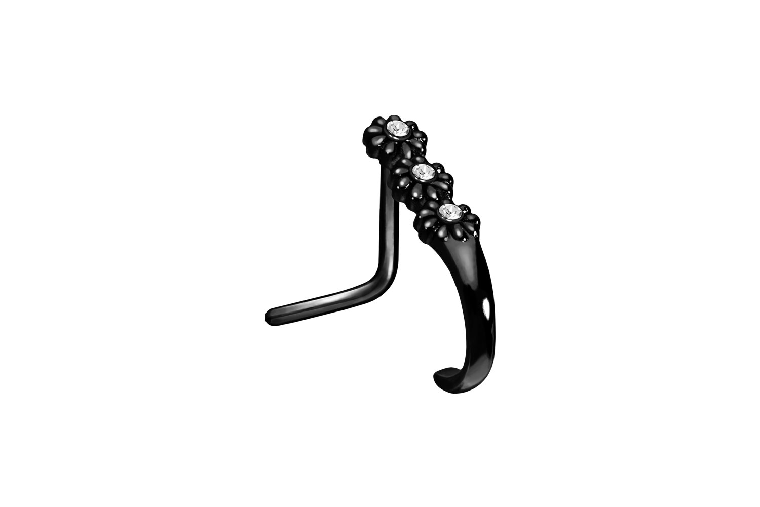 Chirurgenstahl Nasenstecker 3 KRISTALLBLUMEN