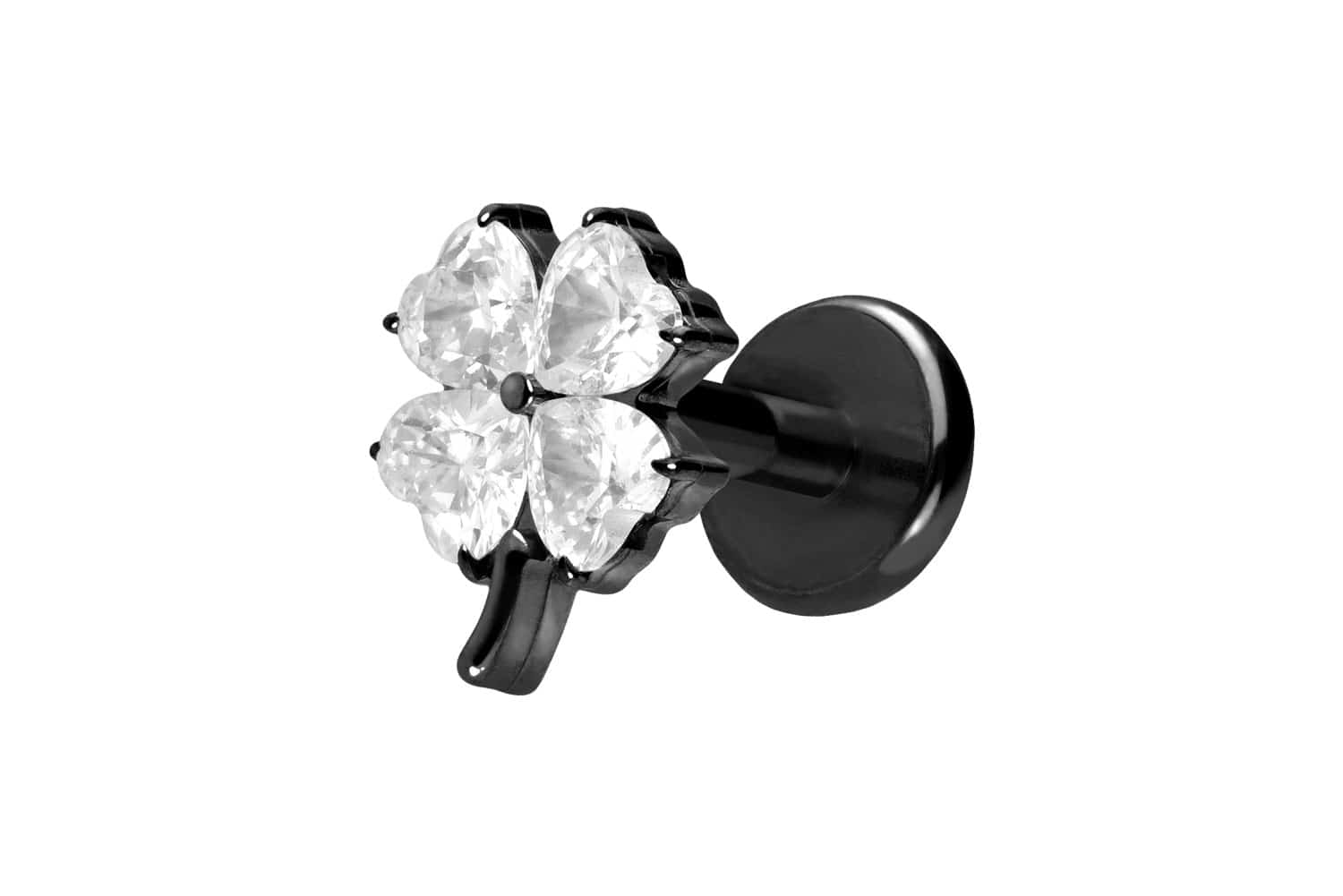 Titan Labret mit Push Fit KRISTALLKLEEBLATT