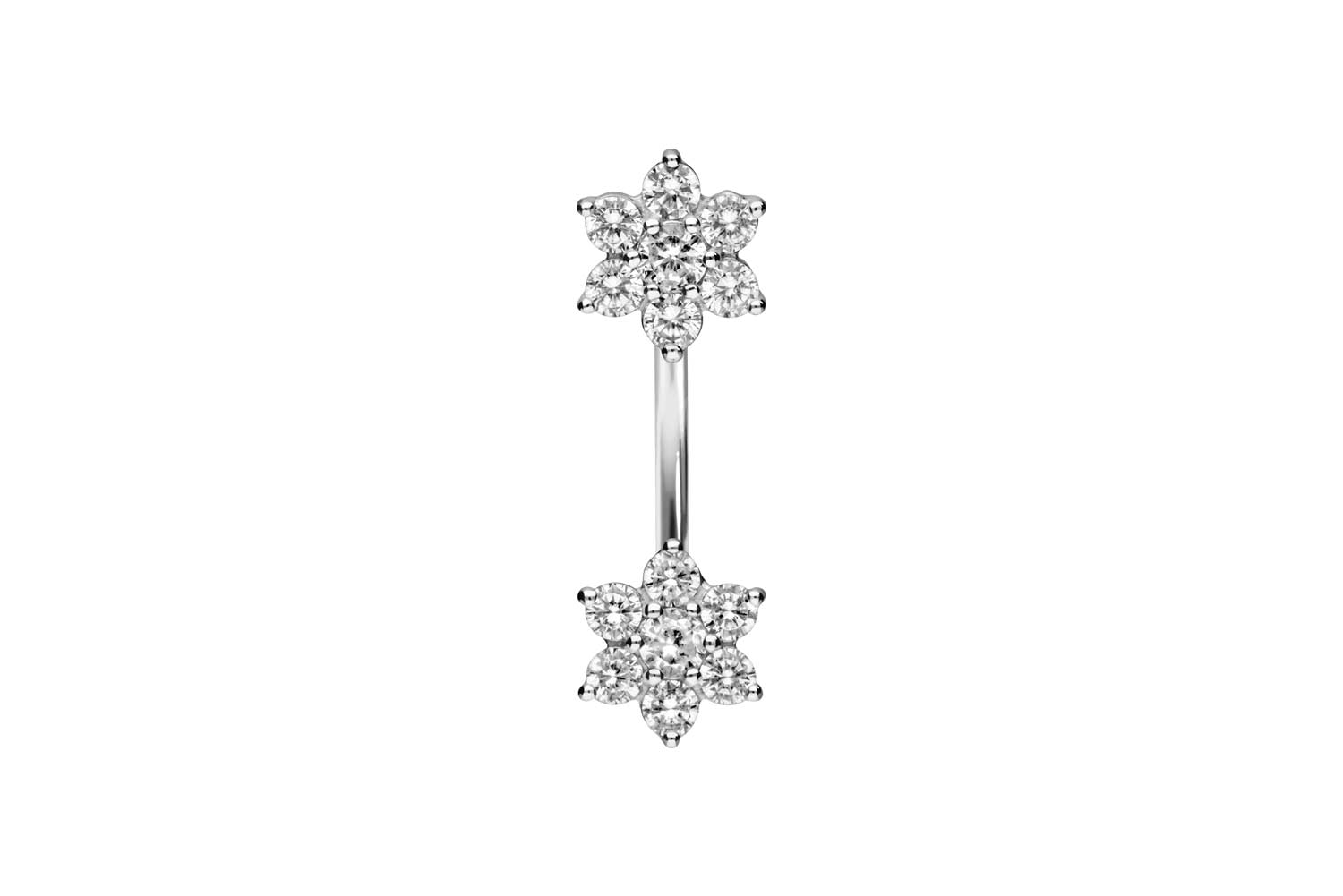 Titan Bananabell mit 925er Silber-Design 2 KRISTALLBLUMEN