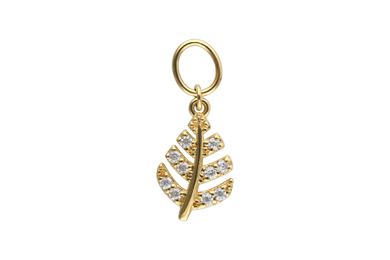18 Karat Gold Anhänger für Clicker MOISSANIT-BLATT