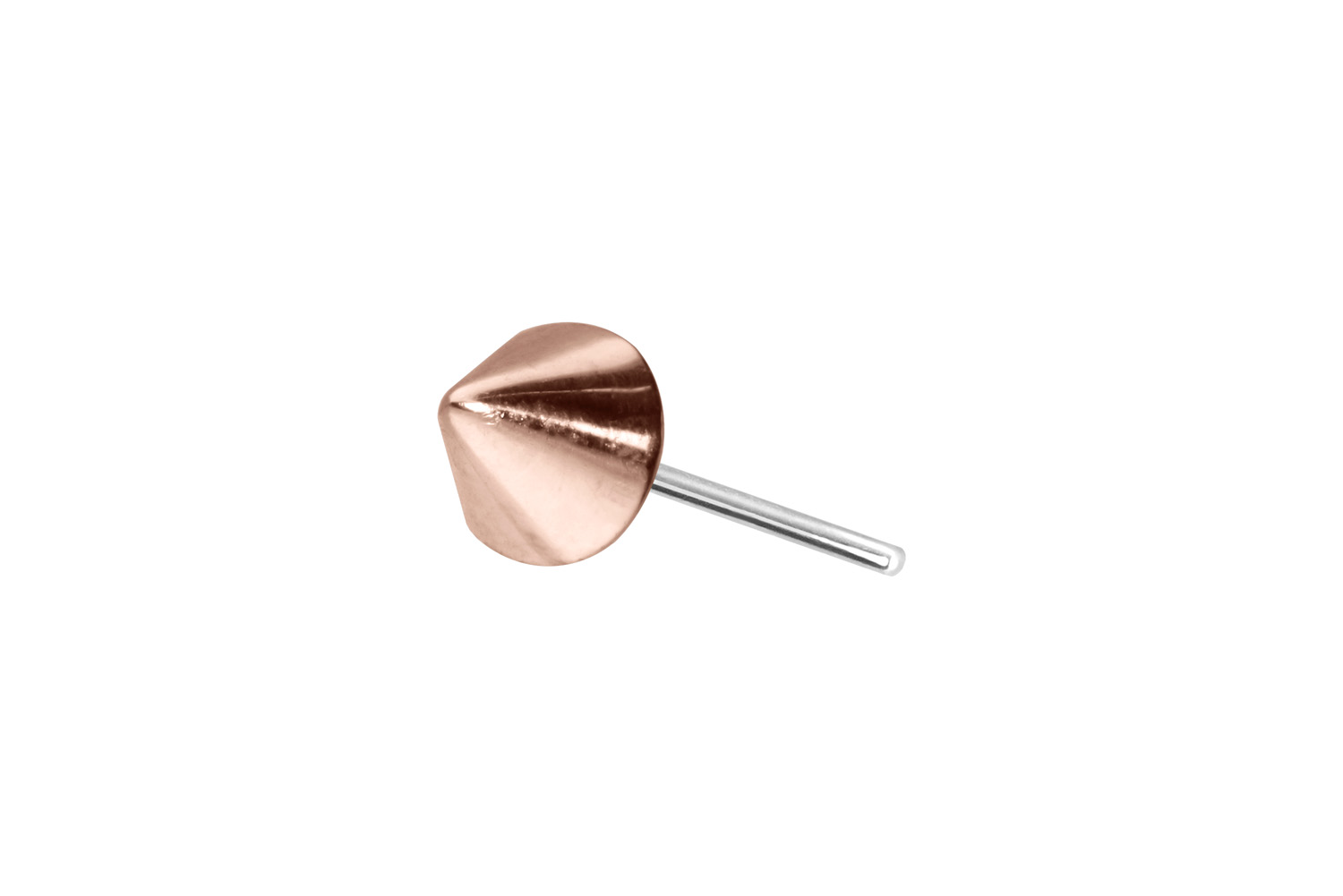 14 Karat Gold Aufsatz mit Titan Push Pin SPITZE