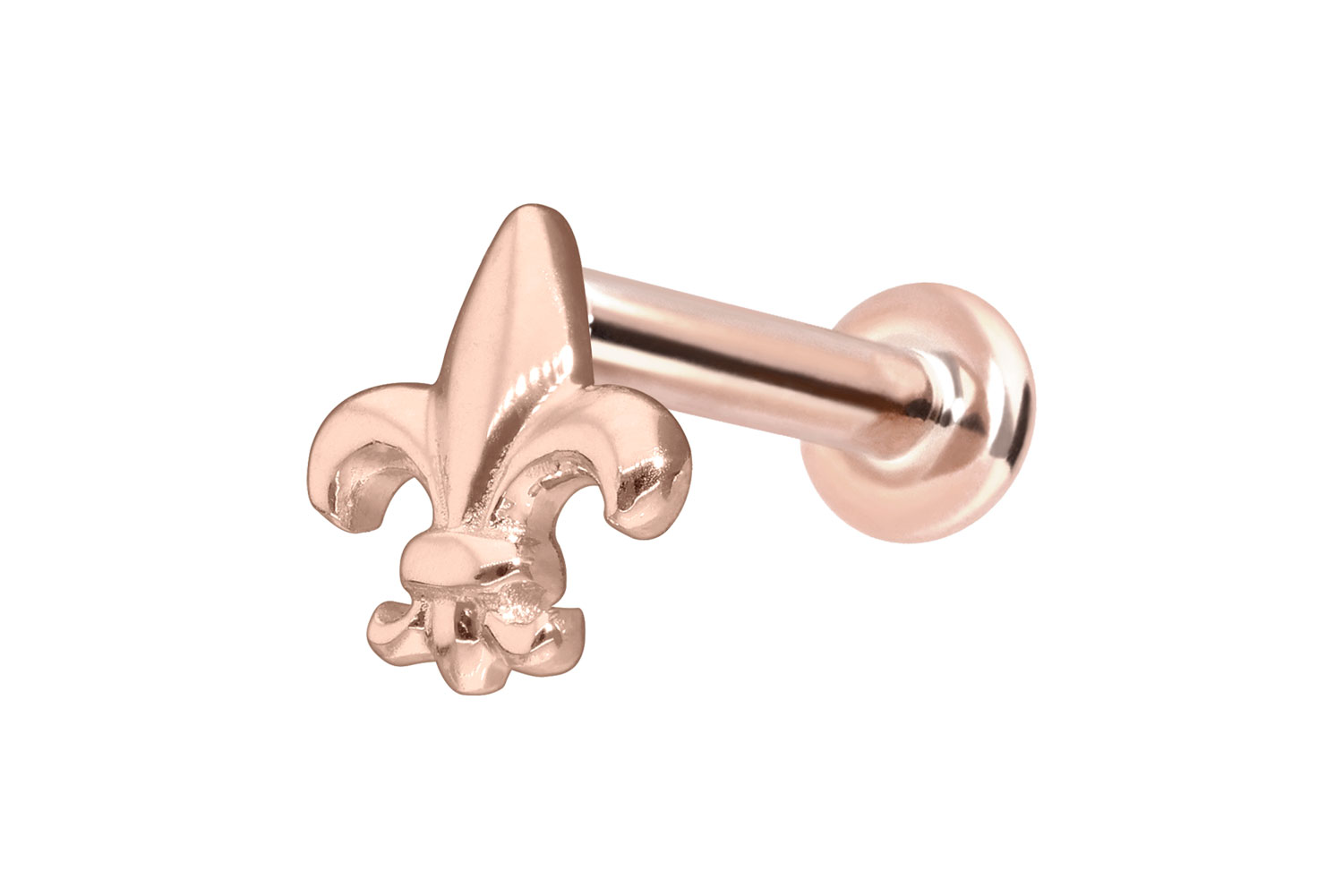 14 carat labret with internal thread LILY