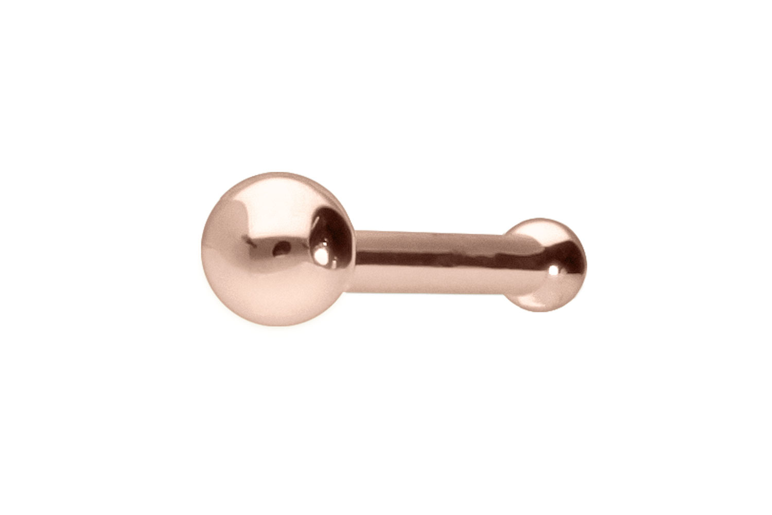 14/18 carat gold nose stud pin 1.5 mm BALL